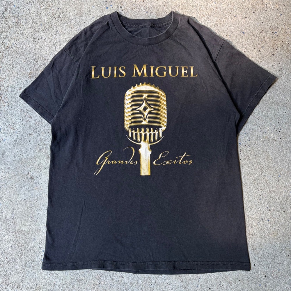 Luis Miguel Mexico Por Siempre Tour 2018 T-Shirt Black Graphic Concert Tee Large